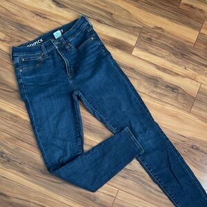 J Crew Dark Blue Women's Jeans 9” toothpick size 27 dark wash like new stretch